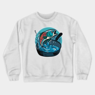 Fresh Fish in the Pan Crewneck Sweatshirt